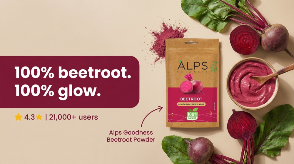 Alps Goodness Beetroot Powder — AI-generated product image