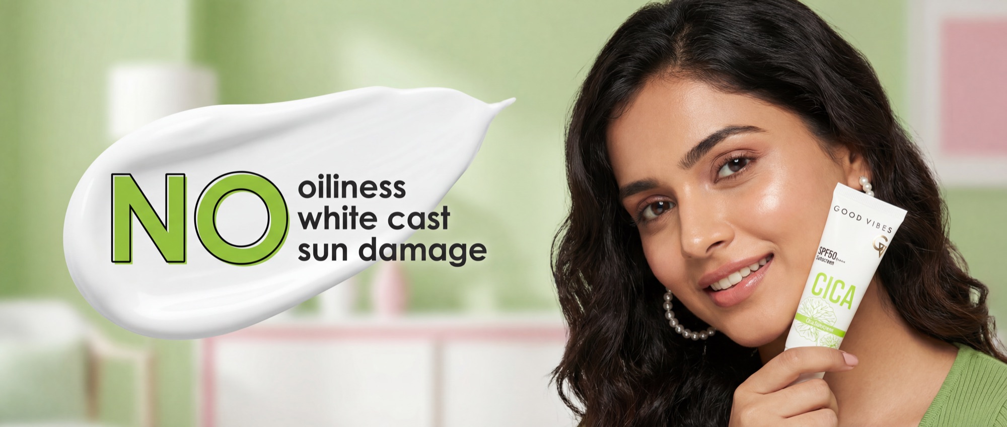 Good Vibes Cica Sunscreen — AI-generated product image